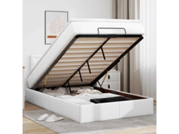Vidaxl Cama Otomana Com Colchões Leds 120x190 Cm Couro Artificial