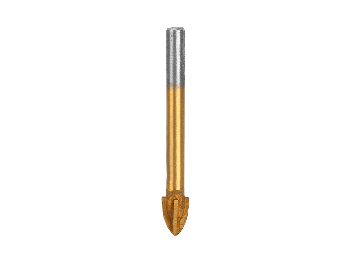 Conjunto De Brocas Para Vidro Laxiscreed 10mm Com Revestimento De Titânio E Design Cruz De 4 Vãos
