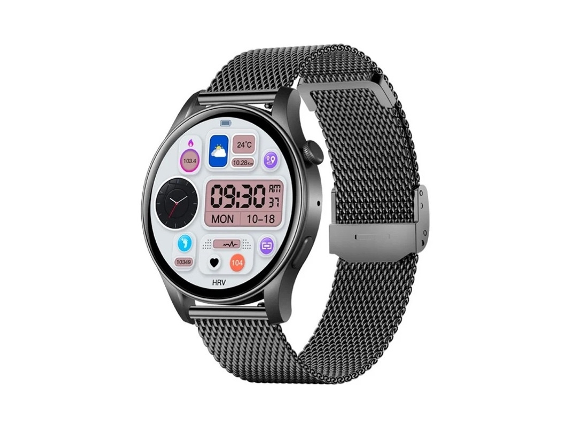 Smartwatch 44 Mm Com Pulseira Esportiva De Metal Tecido Amoled Controle Touch E Botão Bluetooth Para Prova Dágua E Carregamento Magn Bestvite