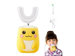 Escova de Dentes Elétrica para Crianças, Automática Ultra sônica em Forma U, com 2 Cabeças Escova, Si GOKOCO