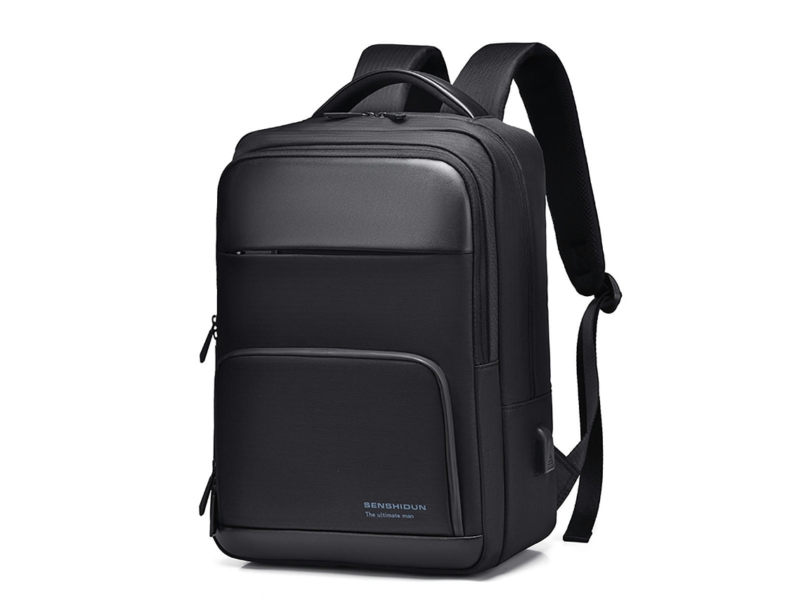 Mochila Para Laptop Para Escritório De Negócios Mochila De Viagem Com Porta De Carregamento Usb Bolsa Resistente À Água Para Homens*