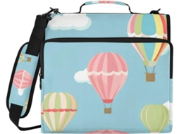 Bolsa Organizadora De Documentos Impermeável Escola, Com Estampa De Balão Ar Quente Colorido Desenho Animado 1, 5 Polegadas