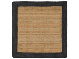 Vidaxl Tapete De Área Cinzento-escuro 160 X 160 Cm Juta
