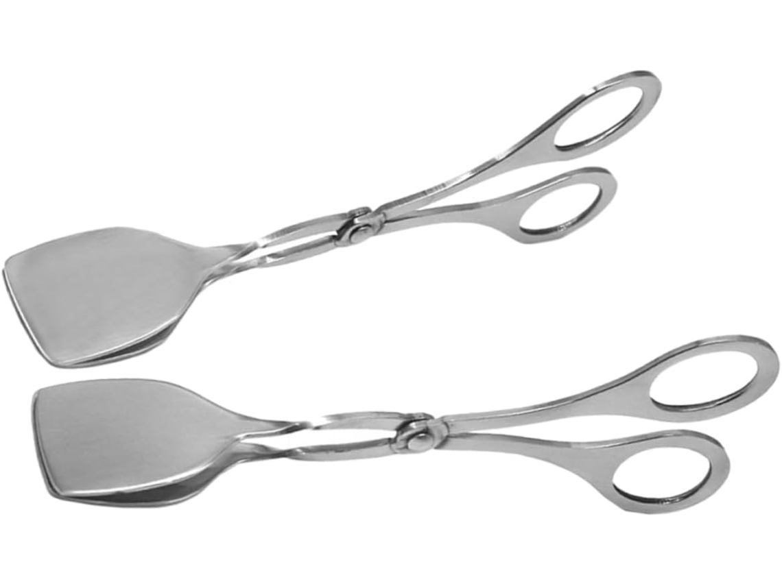 Vicasky Conjunto De 2 Pinça Para Alimentos Em Aço Inoxidável, Pinça Para Carnes, Pastelaria, Cozinha E Piqueniques, Sem
