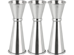 Conjunto De 3 Peças De Medidores Duplos E Medidores De Coquetel Em Aço Inoxidável, 3 Oz X 2 Oz, Utensílios Para Medir Bebidas Alcoólicas.