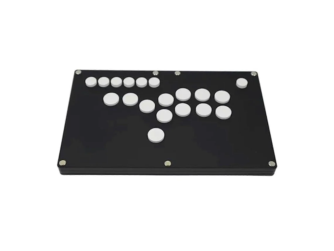 Joystick Arcade Street Fighter, Controlador De Jogo, Controle Mecânico Com Botões, Compatível Com Pc, Resistente, Nas Cores Branco E Preto. Hengjian