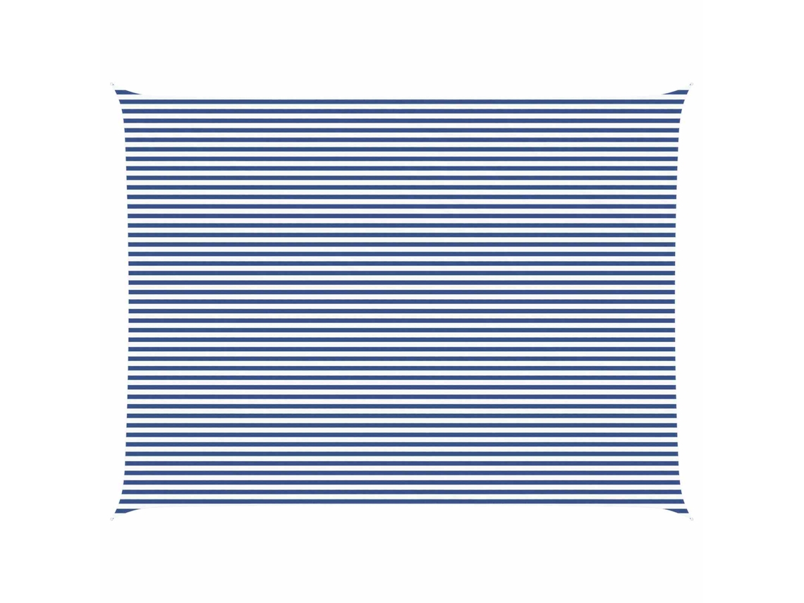 Conjunto 1 Sombra Externa Vidaxl Azul Poliéster (8 X 6 M)