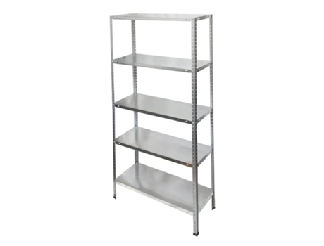 Estanteria acero galvanizado con 5 baldas 150x75x30 cm. baldas ajustables. peso maximo 150 kg.