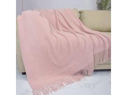 Manta de Tricô Grossa Mantou com Estampa Grãos Milho em Relevo Ideal para o Inverno Franjas e Cama Dimensões: