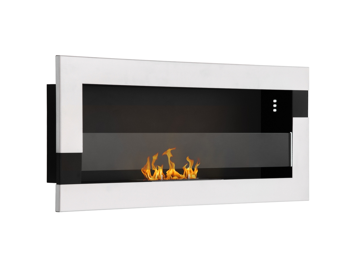Lareira A Bioetanol Inox 1,5l 2,5h Autonomia 20m² Prata