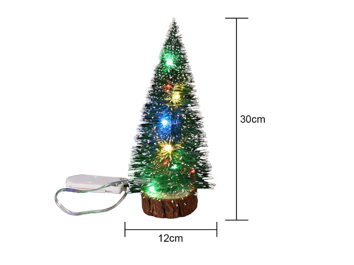 Miniatura de Pinheiro Natal Colorido, Ideal para Decoração de Casa e Festas 30 Cm, Ergonômico, Uso Diário STELASPLEN