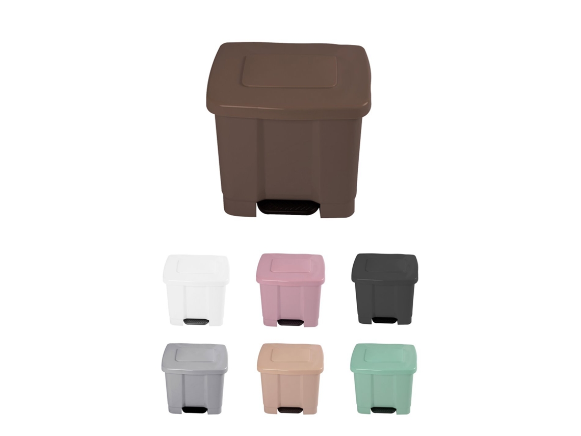 Cubo De Basura Para El Reciclaje – Basurero Con Pedal 35l Con 2 Compartimentos Marrón Claro 35l