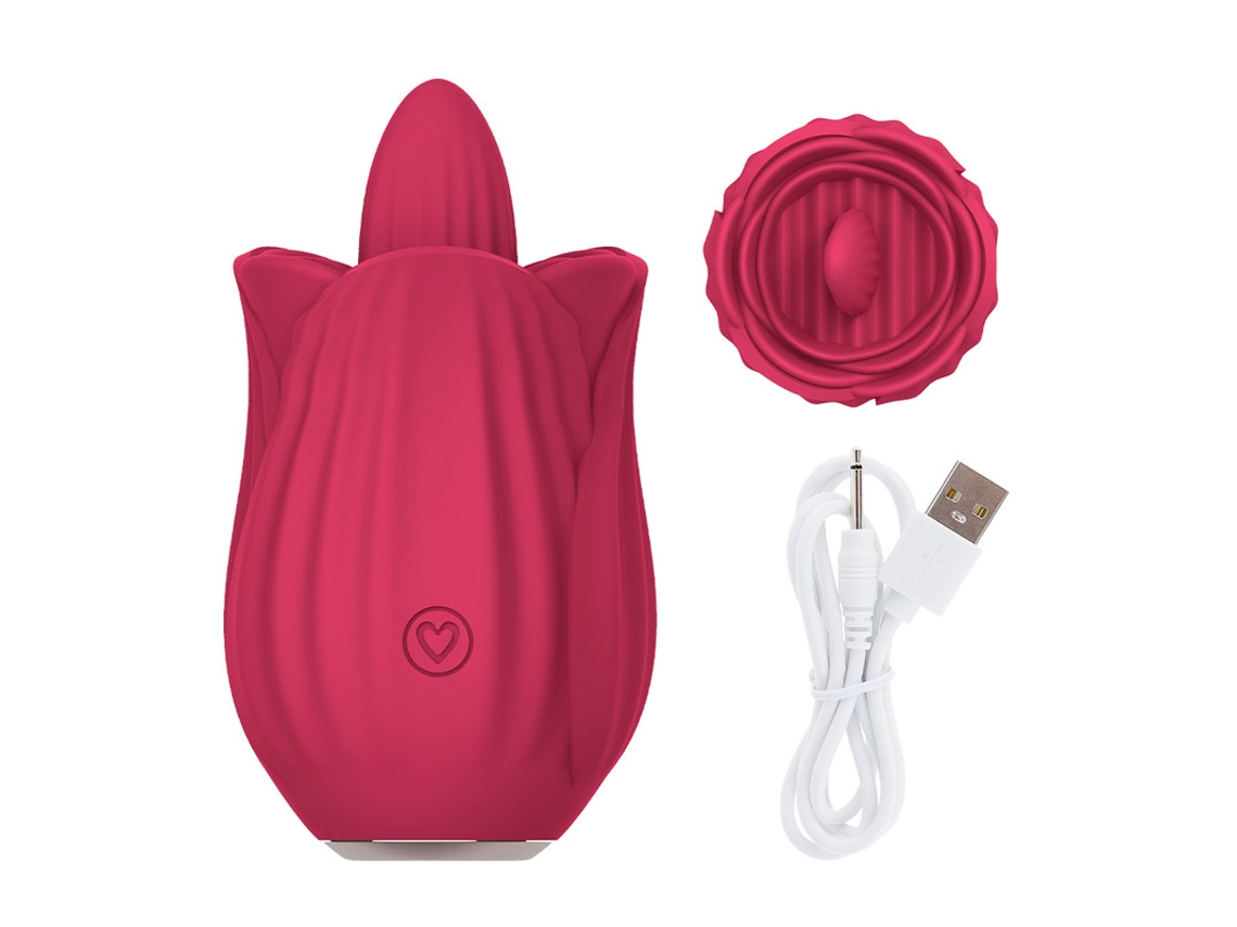 Mini Vibrador De Lamber A Lngua Rosa Para Mulheres (vermelho)