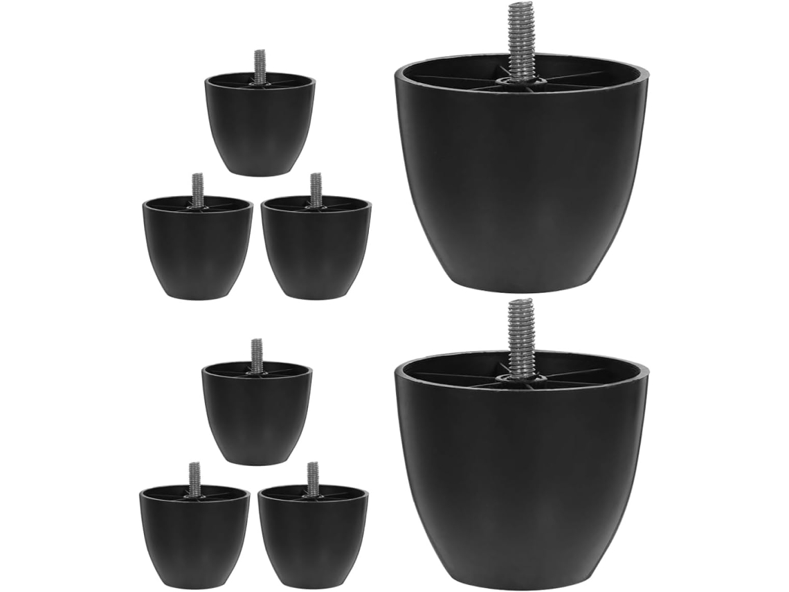 Conjunto De 8 Pés Plástico Para Móveis, Sofás, Cadeiras E Armários Instalação