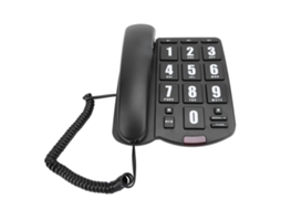Teléfono fijo con cable para personas mayores, botones grandes, marcación rápida, volumen ajustable | S/MARCA