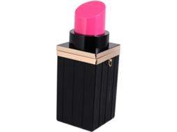 Bolsa Transversal Feminina Ciieeo Em Acrílico, Formato De Batom Pequeno, Com Corrente.