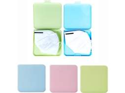 Paquete De 3 Caixas De Armazenamento De Plástico Reutilizáveis Portáteis Antipoeira Para Máscaras