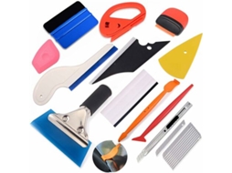 Kit Instalação Película Vinil Janela Raspador Rodo Microfibra Cortador