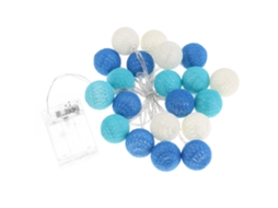 Fita De Luz Led Laxiscreed 2,3 M Com Bolas Para Decoração De Festas E Ambientes, Cor Azul