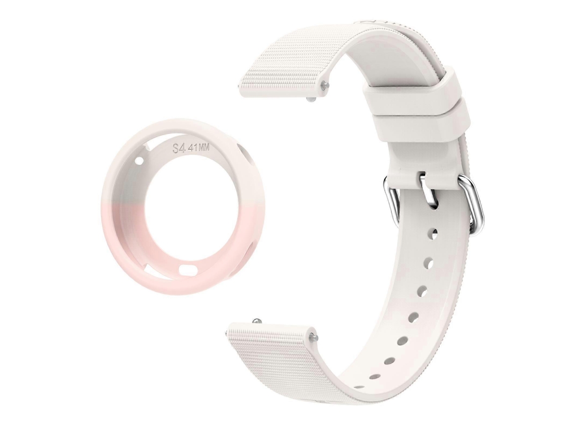 Pulseira De Silicone Texturizada Em Cor Sólida, Conjunto De Capas Protetoras De Silicone Para Xiaomi Watch S4 41mm