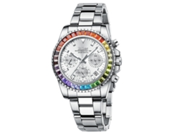 Relógio Feminino MDUG Moderno com Pulseira de Aço Inoxidável, Diamantes e 6 Ponteiros