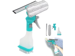 Kit De Limpeza De Janelas 4 Em 1 Compatível Com Carro, Banheiro E Box De Chuveiro Com Borrifador E Raspador (azul)