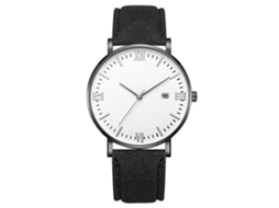 Reloj De Cuarzo Con Pulseira De Couro, Estilo Simples E Moderno, Decoração Manual (12)