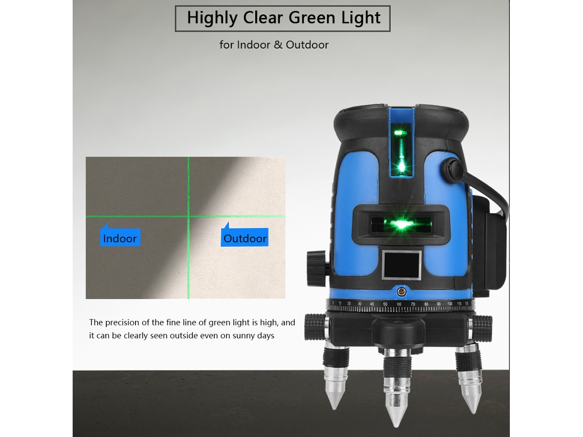 Laxiscreed Nivel Laser Verde 360º Com Interseção Horizontal E Vertical Para Precisão Laxiscreed