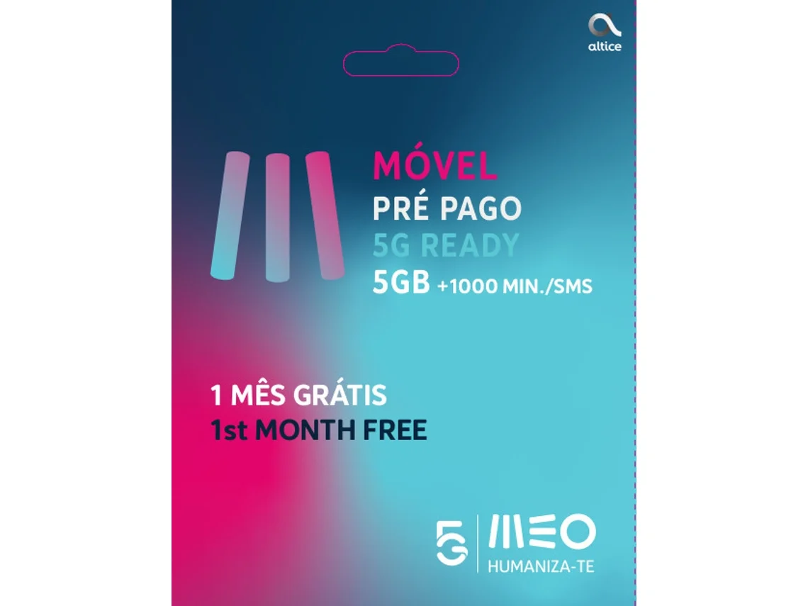 Cartão MEO M Móvel (5 GB + 1000 MIN./SMS)
