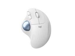 Rato Trackball Usb Sem Fios Ergonómico Branco