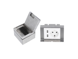 Laxiscreed Tomada De Piso Embutida Com Duas Tomadas E Duas Portas Usb Para Instalação Segura