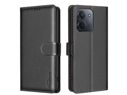 Capa De Couro Com Bloqueio Rfid Para Xiaomi Redmi 15c 5g E Xiaomi Redmi 15c 4g, Cor Binfen, Bf32, Preta