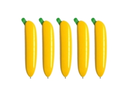 Caneta divertida em formato de banana, conjunto de 5 canetas retráteis, caneta divertida para crianças, ideal para presentear no Natal.