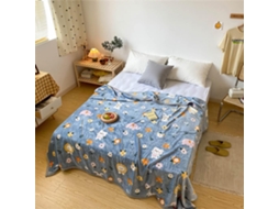 Manta de Lã Grossa Fansu Flanela com Estampa Floral Nórdica Macia e Quente para Cama Infantil Sofá Quarto Viag