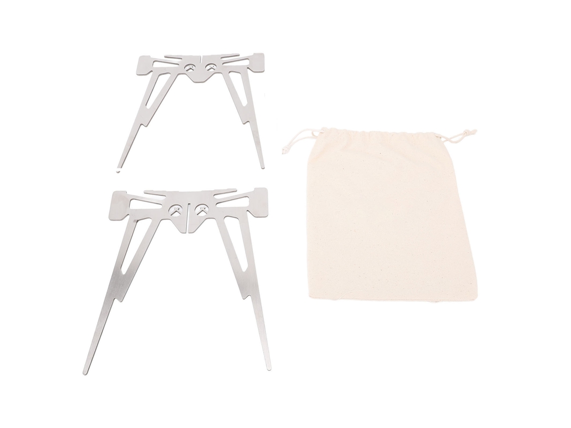 Suporte de Fogo Portátil Inoxidável para Camping