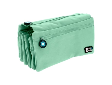 GRAFOPLÁS Estojo Portatodo Cuádruple de Alta Capacidad para Material Escolar Mint Soft