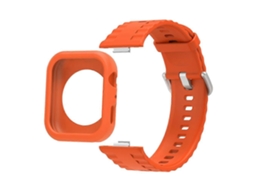 Capa De Silicone Para Relógio Com Pulseira De Silicone Integrada Com Textura Ondulada