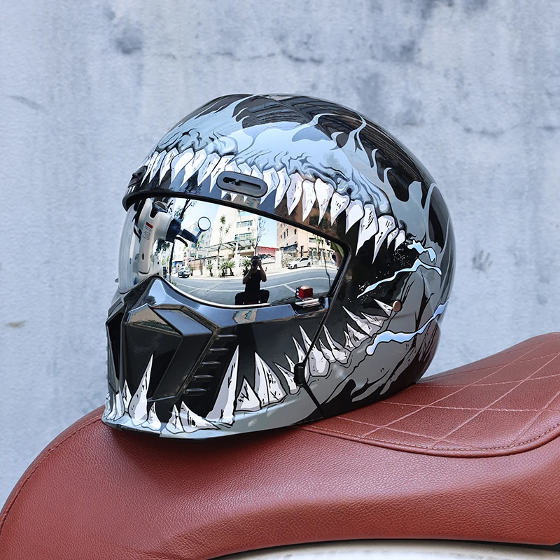 (m) Capacete Combinado 2 Em 1 Unissex, Material Abs, Certificado Dot
