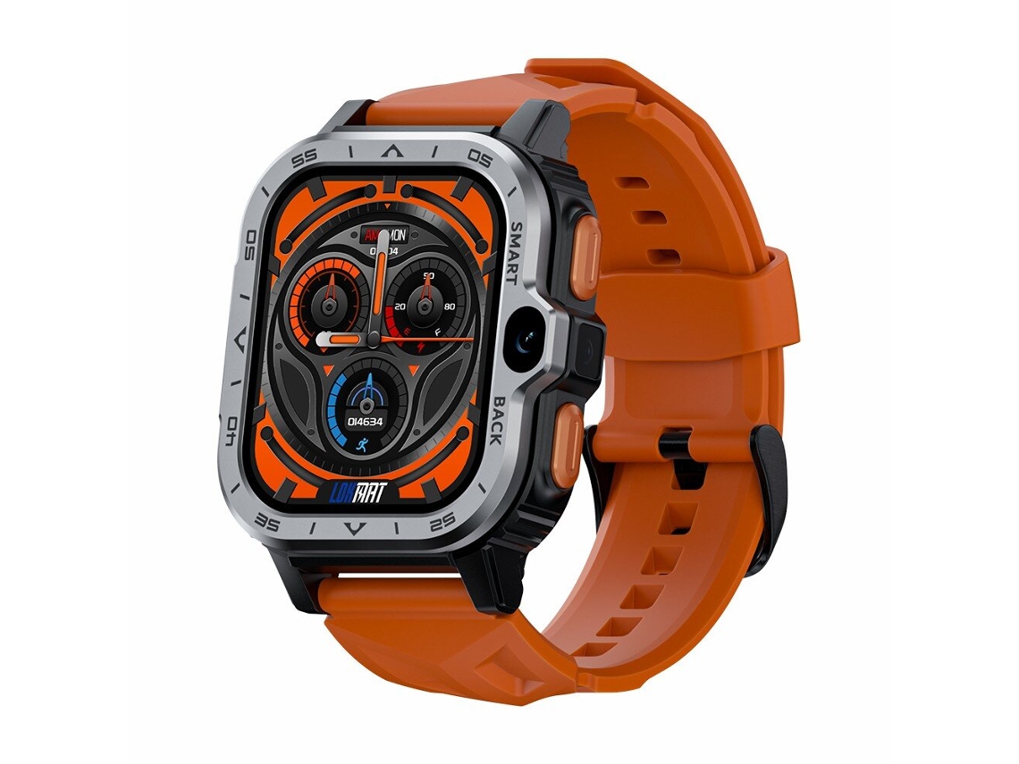 Relógio Inteligente Android 2g16g Orange Lokmat Appllp 4 Max 4g Ecrã Hd De 2,02 Polegadas Gps Wifi Frequência Cardíaca Spo2 Mdug