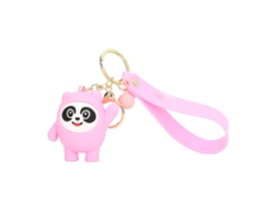 Mali chaveiro Mascote Olimpíadas Inverno 2022 Panda Silicone Fofo Rosa para Bolsa