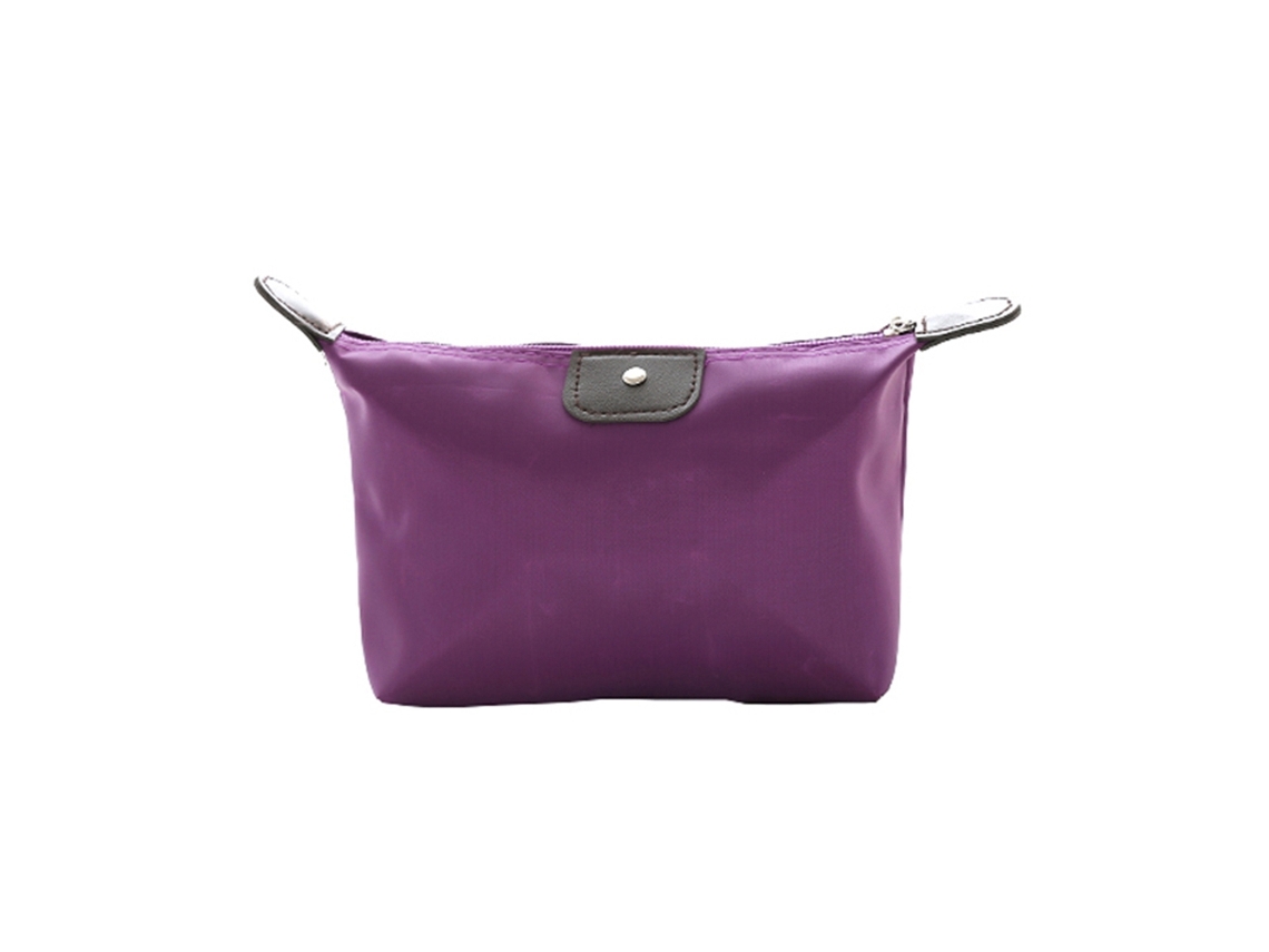 Bolsa De Maquiagem Portátil Impermeável Grande Capacidade Roxo