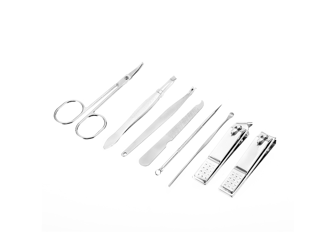 8-piece Stainless Steel Nail Clipper Set For Fingernails And Toenails (sharp Precise, Durable Rustproof, Black) Eoocoo