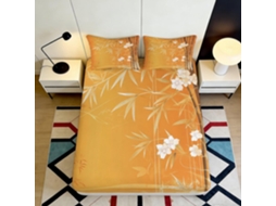 Conjunto de Cama com Estampa Floral 3d Bamb Microfibra Fronha 200x25cm