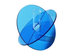 Vaso Laxiscreed Geométrico Em Acrílico Azul Pequeno Para Decoração Moderno