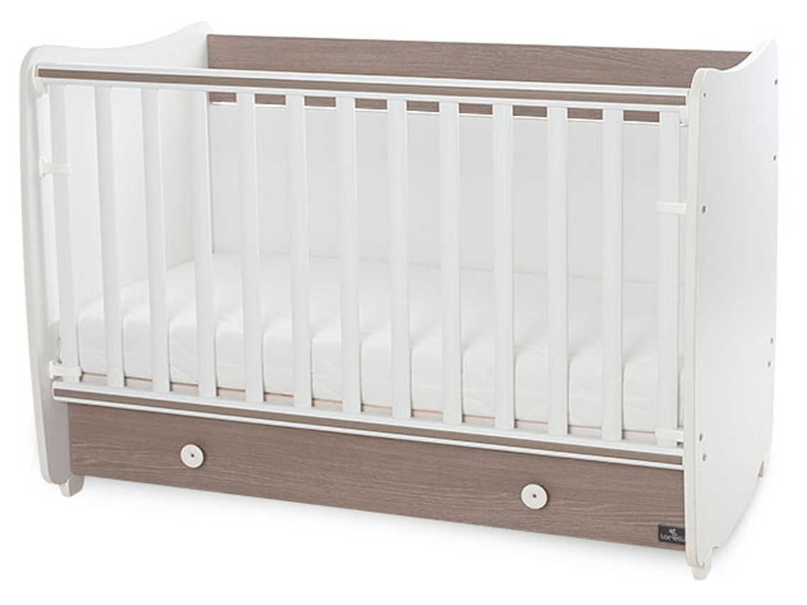 Cama de Grades LORELLI Dream White/Coffee (60x120 cm)