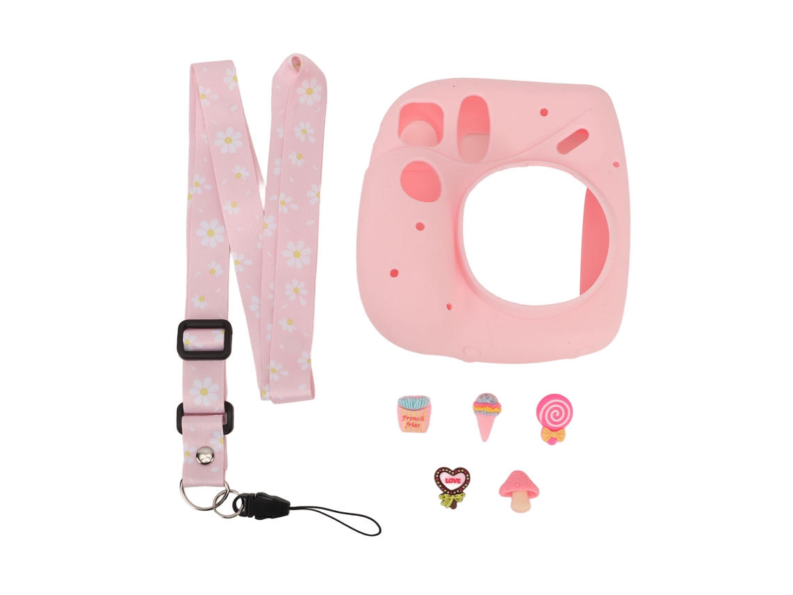 Funda De Silicona Para Cámara Instantánea Instax Mini 7 Plus, Carcasa Protectora De Silicona Para Cámara Instantánea