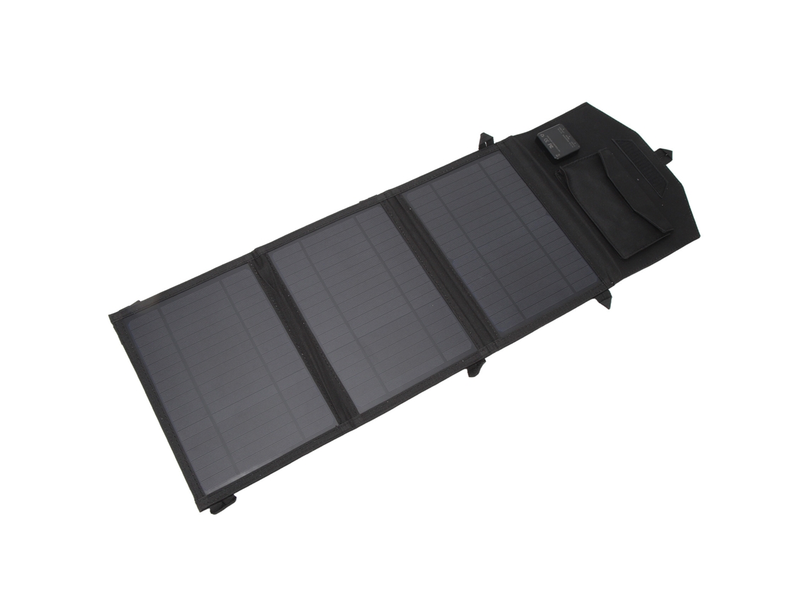 Carregador Portátil Solar 21w Laxiscreed, Leve, Resistente À Água E Com Painel Monocristalino Etfe Para Campismo