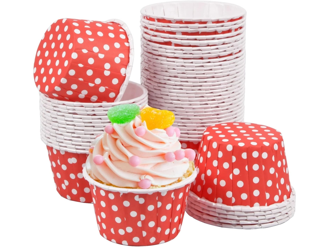Conjunto De 50 Forminhas De Papel Para Muffins E Cupcakes, Para Assar E Apresentar Sobremesas Em Festas E Eventos