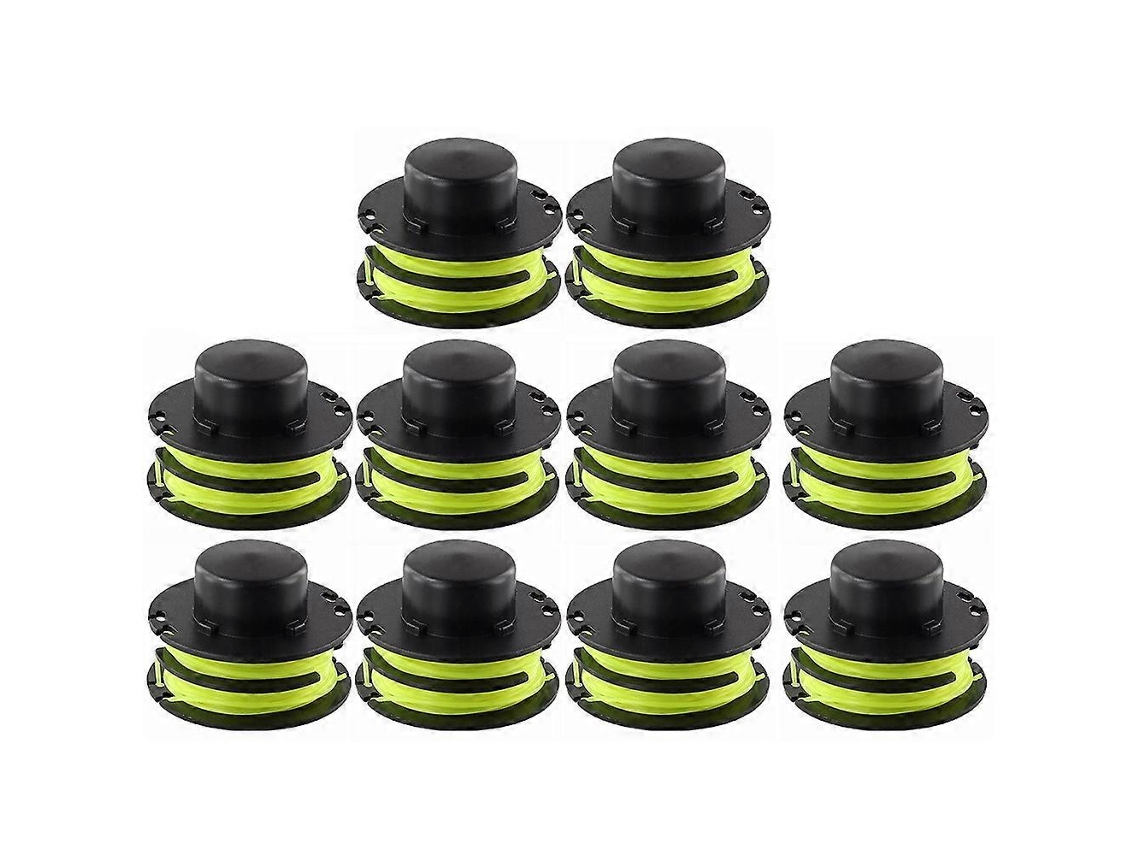 Conjunto De 10 Bobinas De Linha Para Cortador De Grama Ryobi Rlt3025f Rlt3025s Rlt3525s, Bobina De Corda De Nylon, Rac119