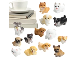 Estatuetas Decorativas de Cachorros 14 Decorações em Resina em Formato de Animais Estatuetas de Cachorros para Mesa, CHABERLU